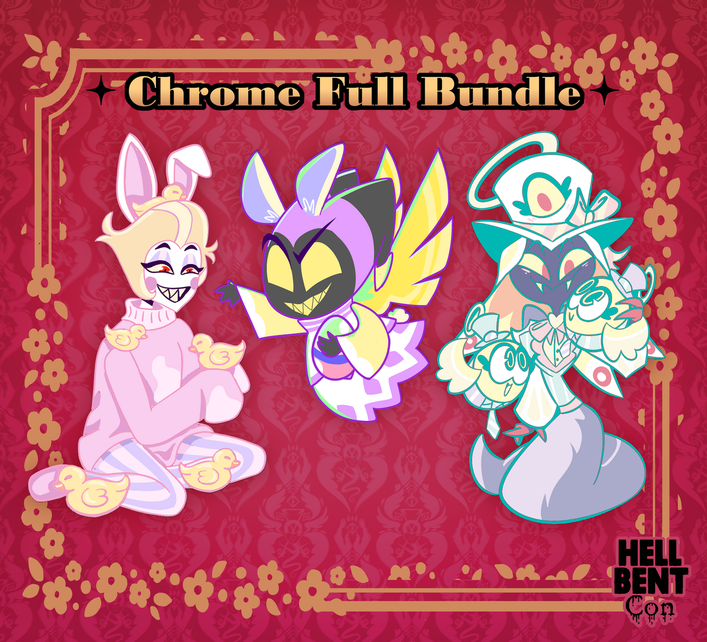 Spring Hazbin Pin Set (Adam, Lucifer, Sir Pentious)