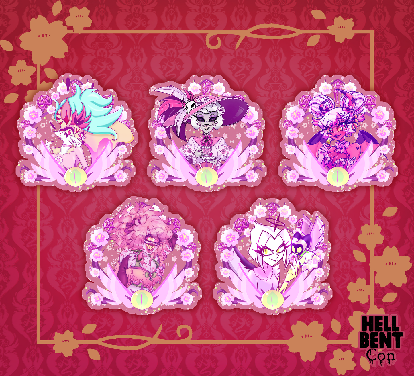 Sakura Girls Acrylic Pin Set