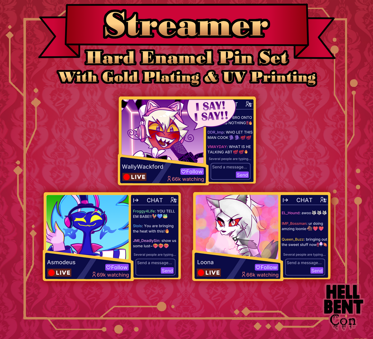 Streamer Pin Set (PREORDER)