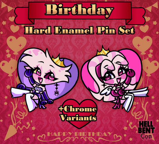 Birthday Angel and Molly Enamel Pins