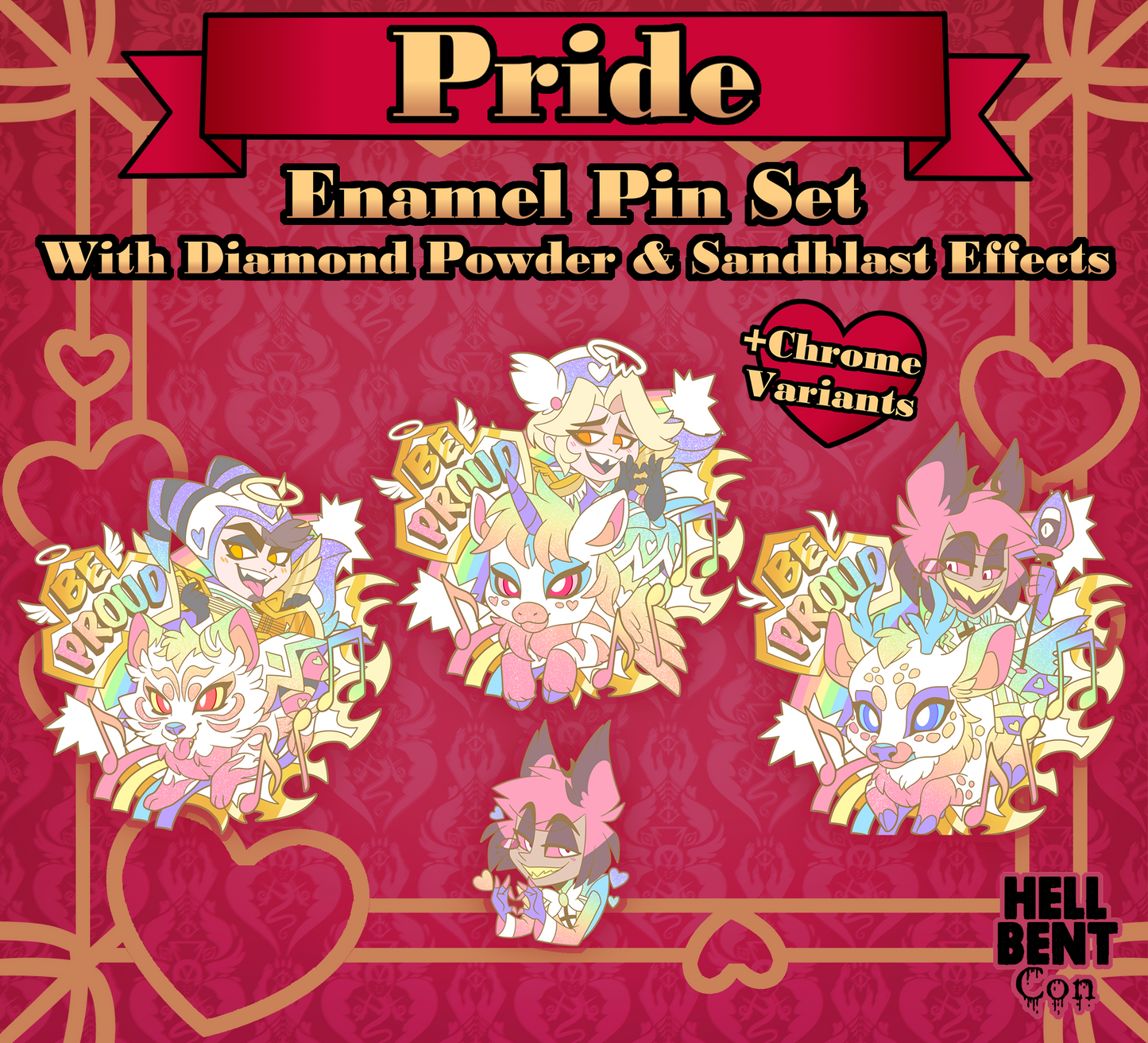 Hazbin Pride Pin Set (LadyGValentine Collab)