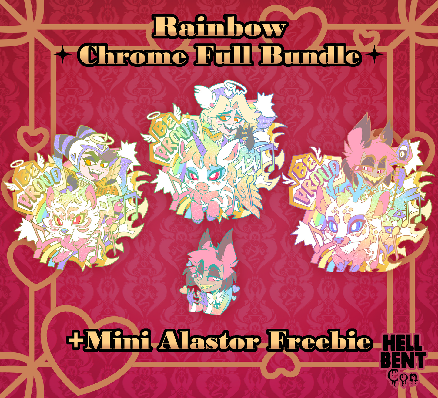 Hazbin Pride Pin Set (LadyGValentine Collab)