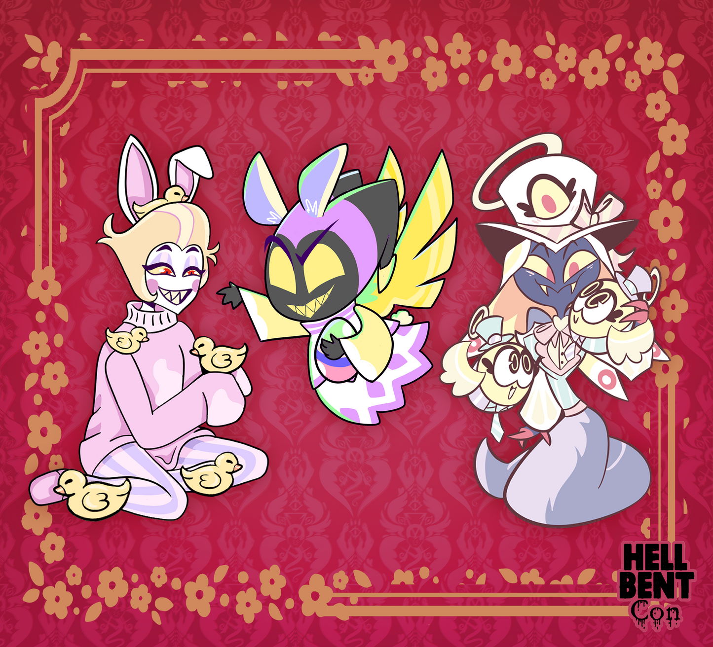 Spring Hazbin Pin Set (Adam, Lucifer, Sir Pentious)